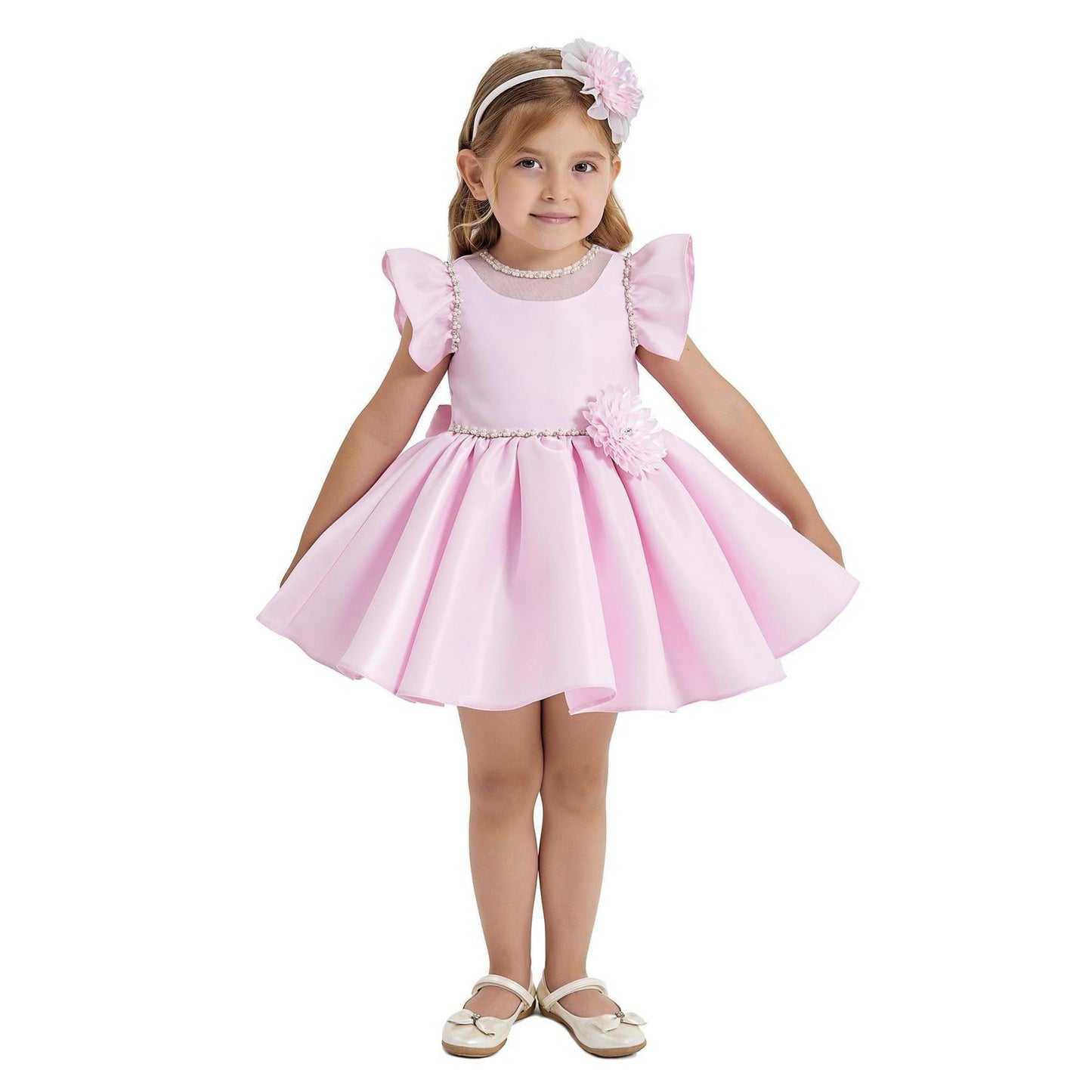 Sara Satin Girls Formal Dress-2