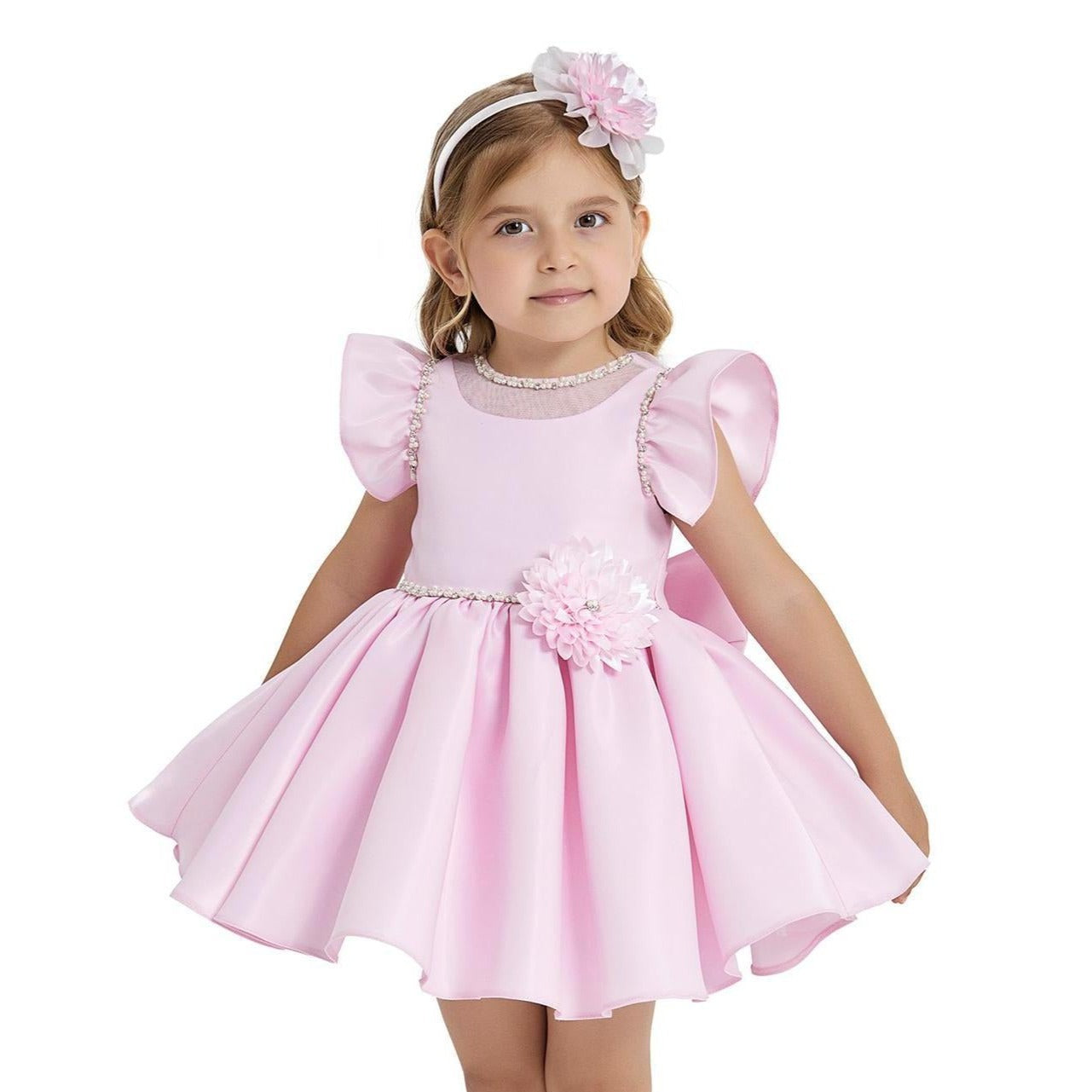 Sara Satin Girls Formal Dress-3