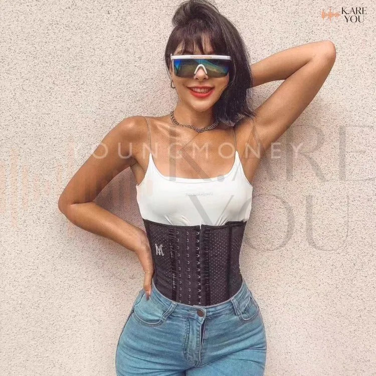 美國YoungMoney束腰帶｜黑色鏤空透氣版